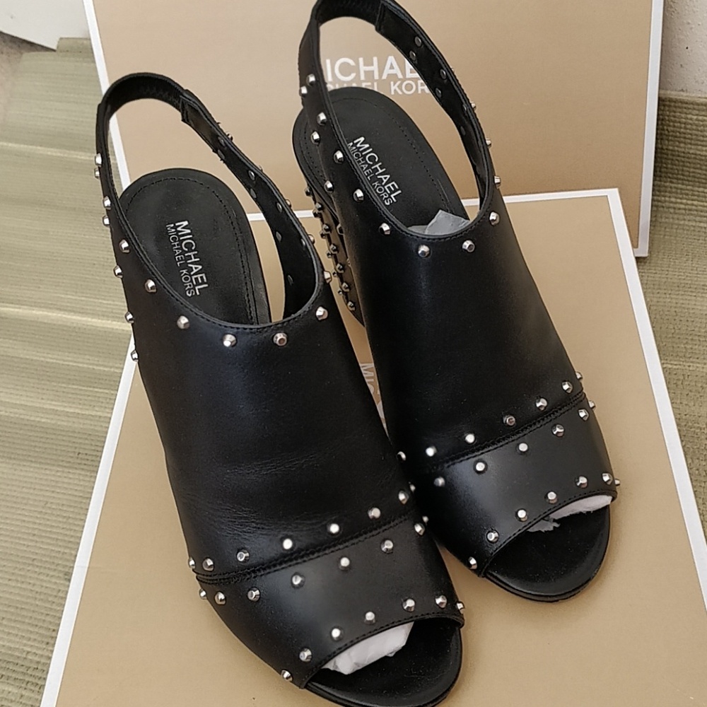 Michael Kors Astor Open Toe Leather